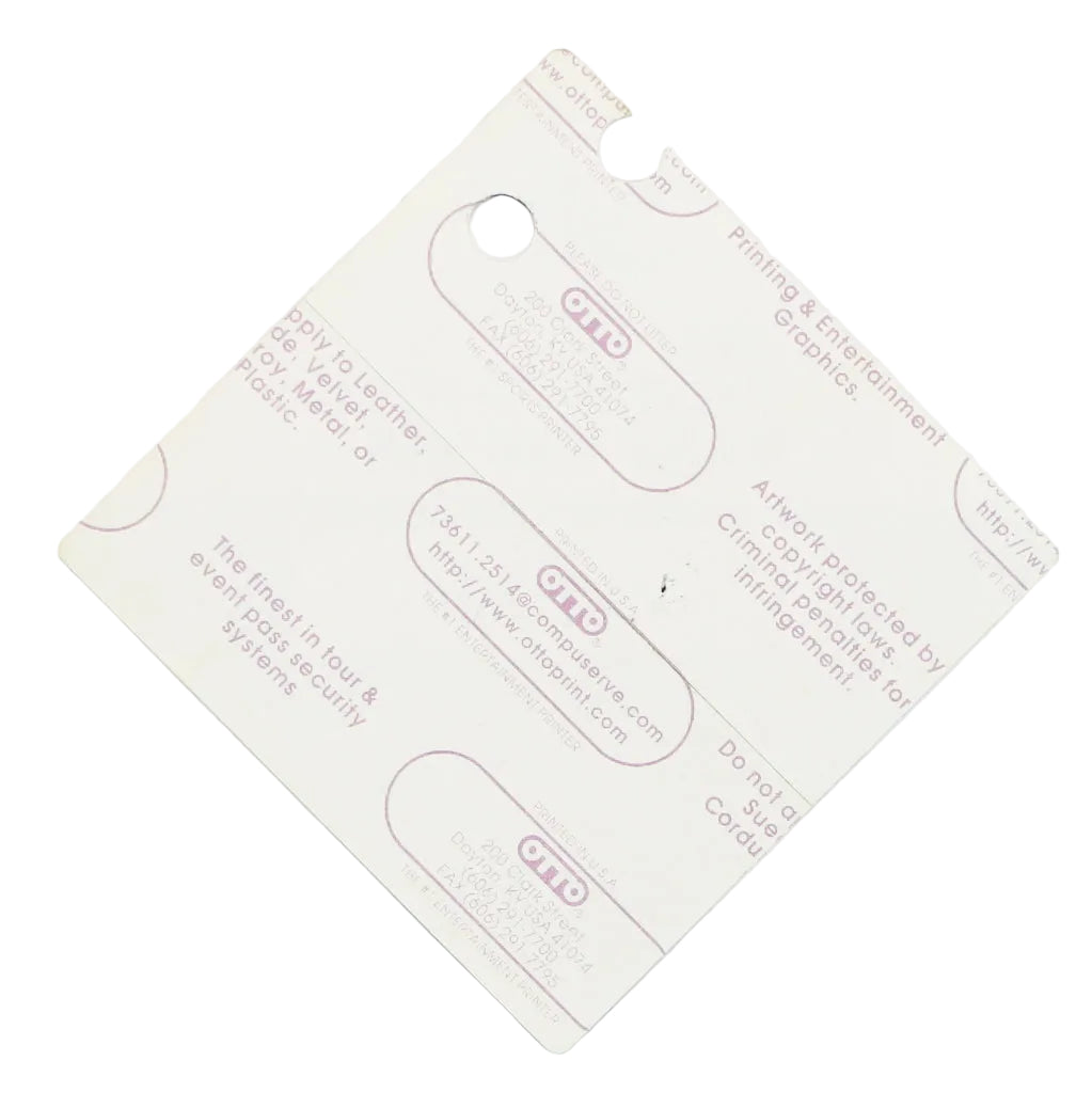 2000 Tina Turner Twenty Four Seven World Tour Working Pass