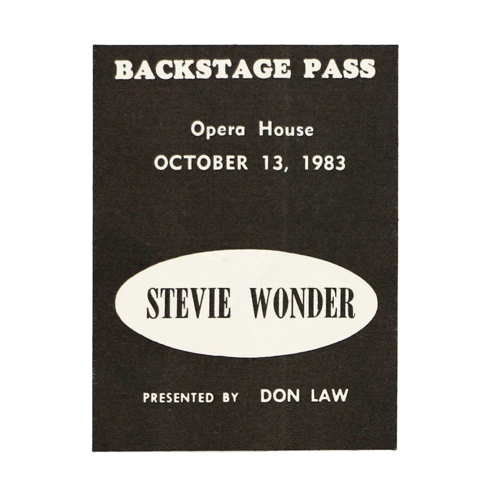 1983 Stevie Wonder Backstage Pass