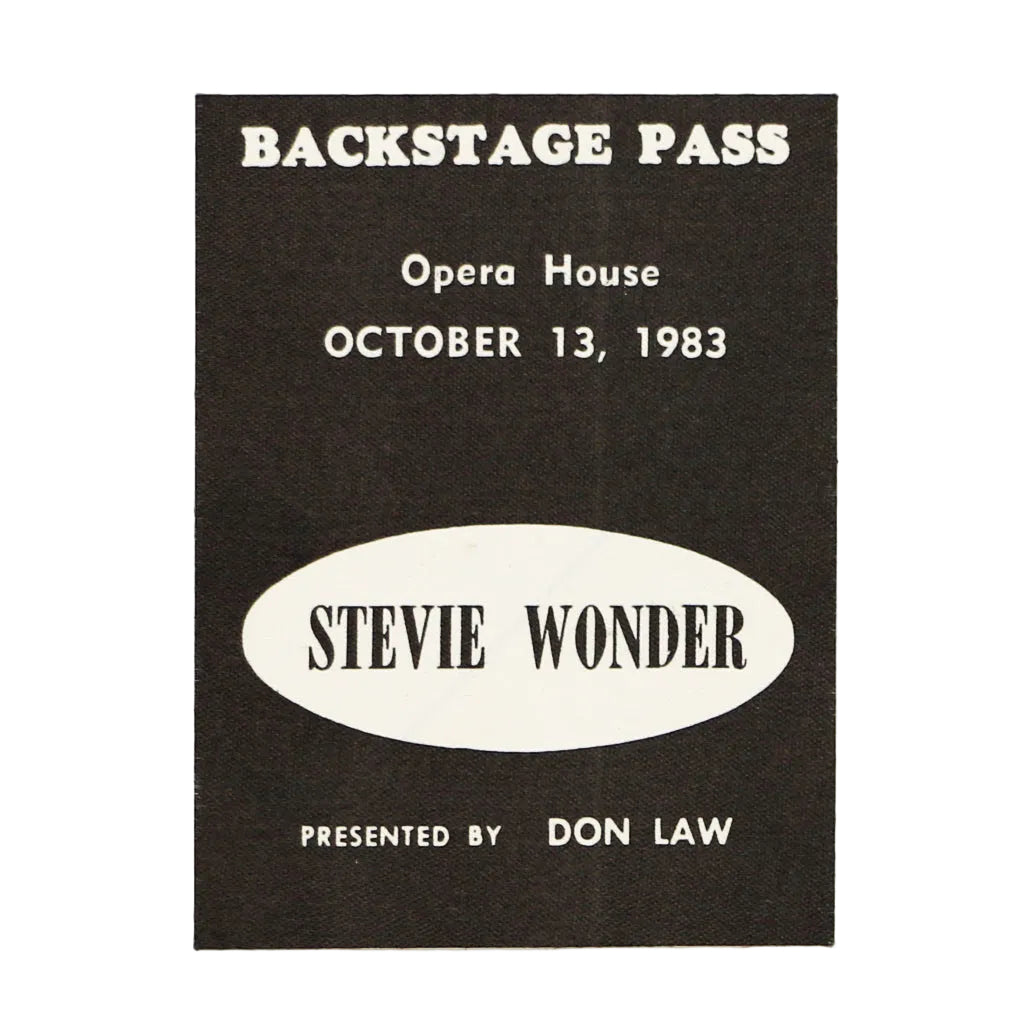 1983 Stevie Wonder Backstage Pass