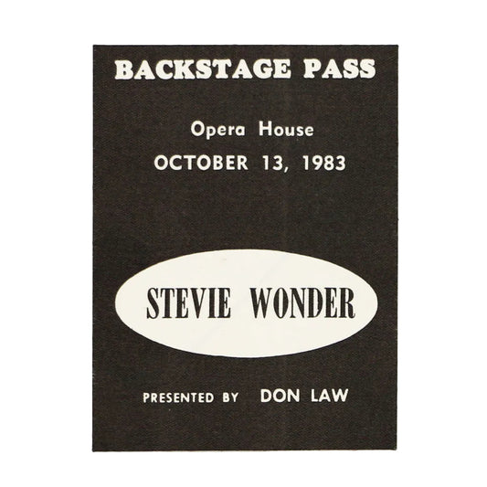 1983 Stevie Wonder Backstage Pass