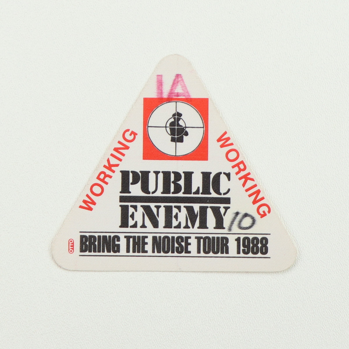 1988 Public Enemy Bring The Noise Tour Working Backstage Pass