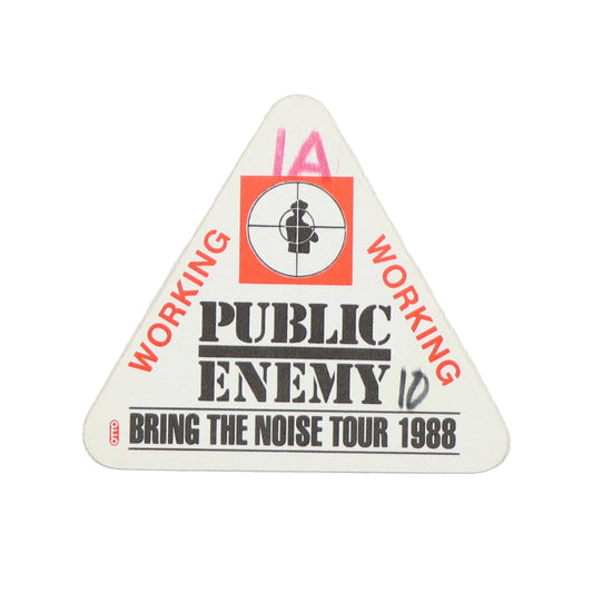 1988 Public Enemy Bring The Noise Tour Working Backstage Pass