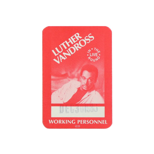 1980s Luther Vandross In The Round Live Tour Working Personnel Backstage Pass
