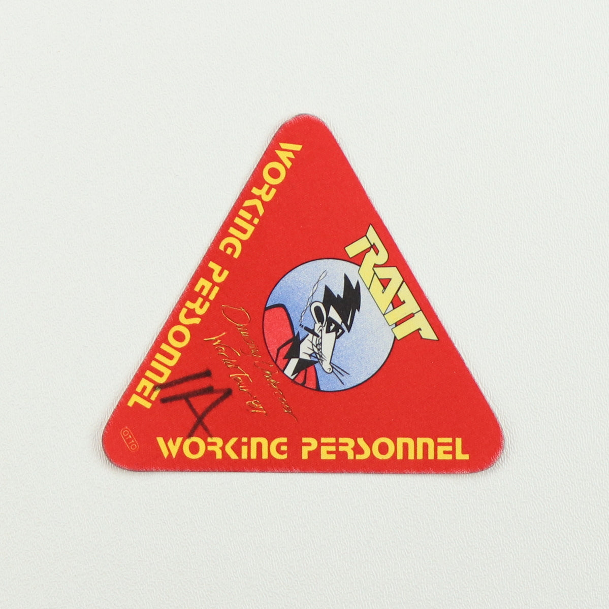 1987 Ratt Dancing Undercover Tour Working Personnel Backstage Pass