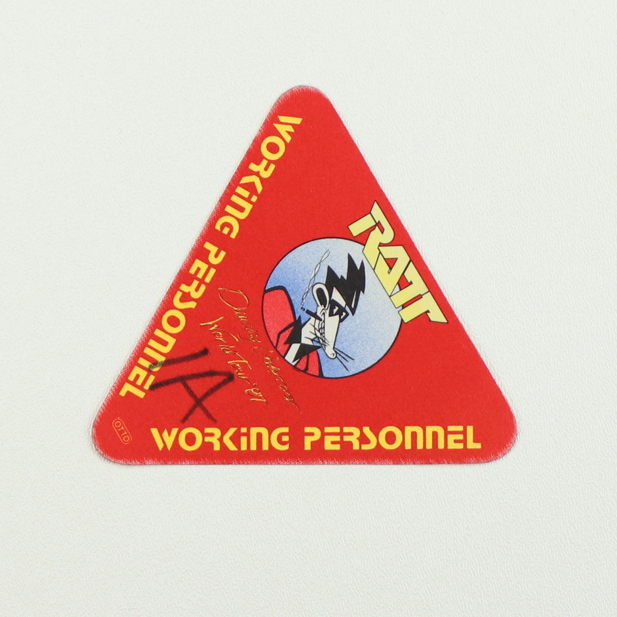 1987 Ratt Dancing Undercover Tour Working Personnel Backstage Pass