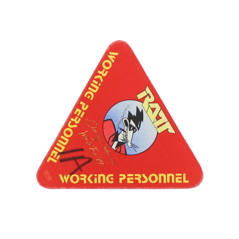 1987 Ratt Dancing Undercover Tour Working Personnel Backstage Pass