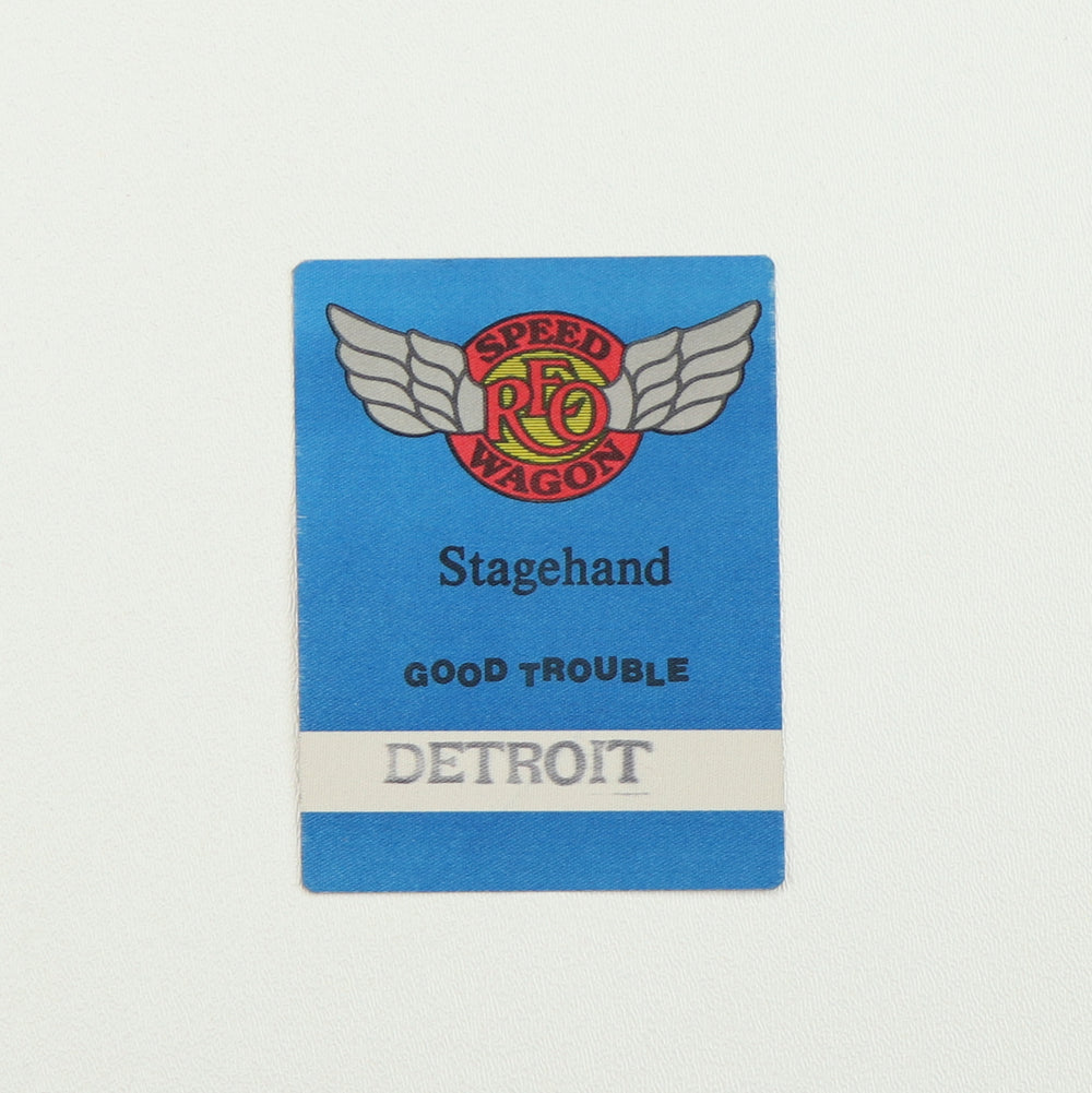 1983 REO Speedwagon Good Trouble Tour Stage Hand Backstage Pass