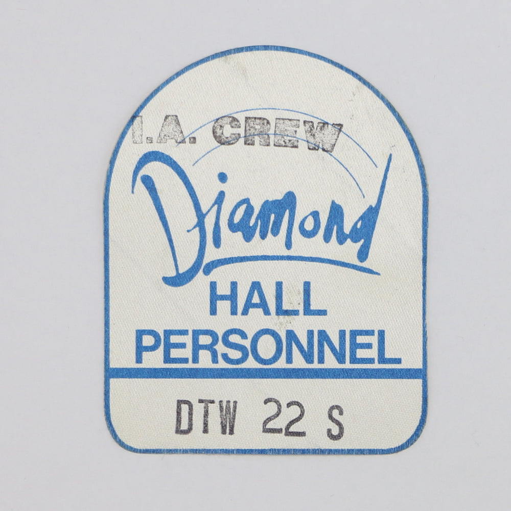 1982 Neil Diamond Tour Stage Hall Personnel and Backstage Pass