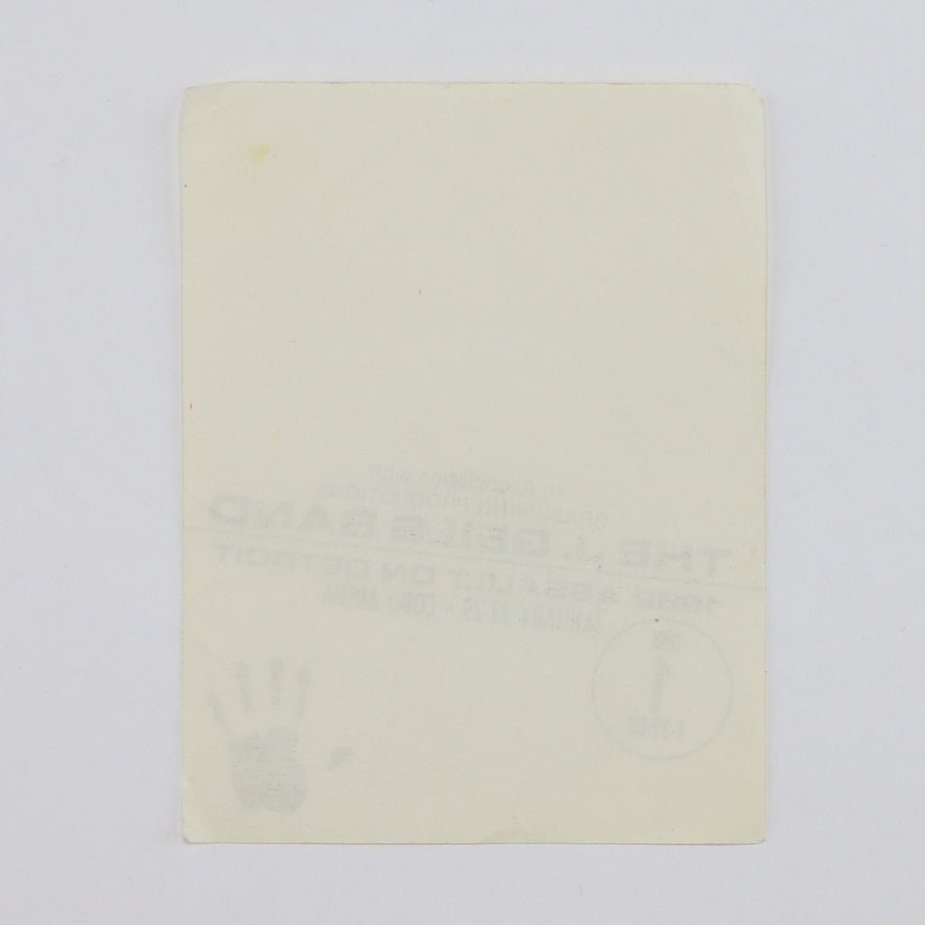 1982 J Geils Band Backstage Pass