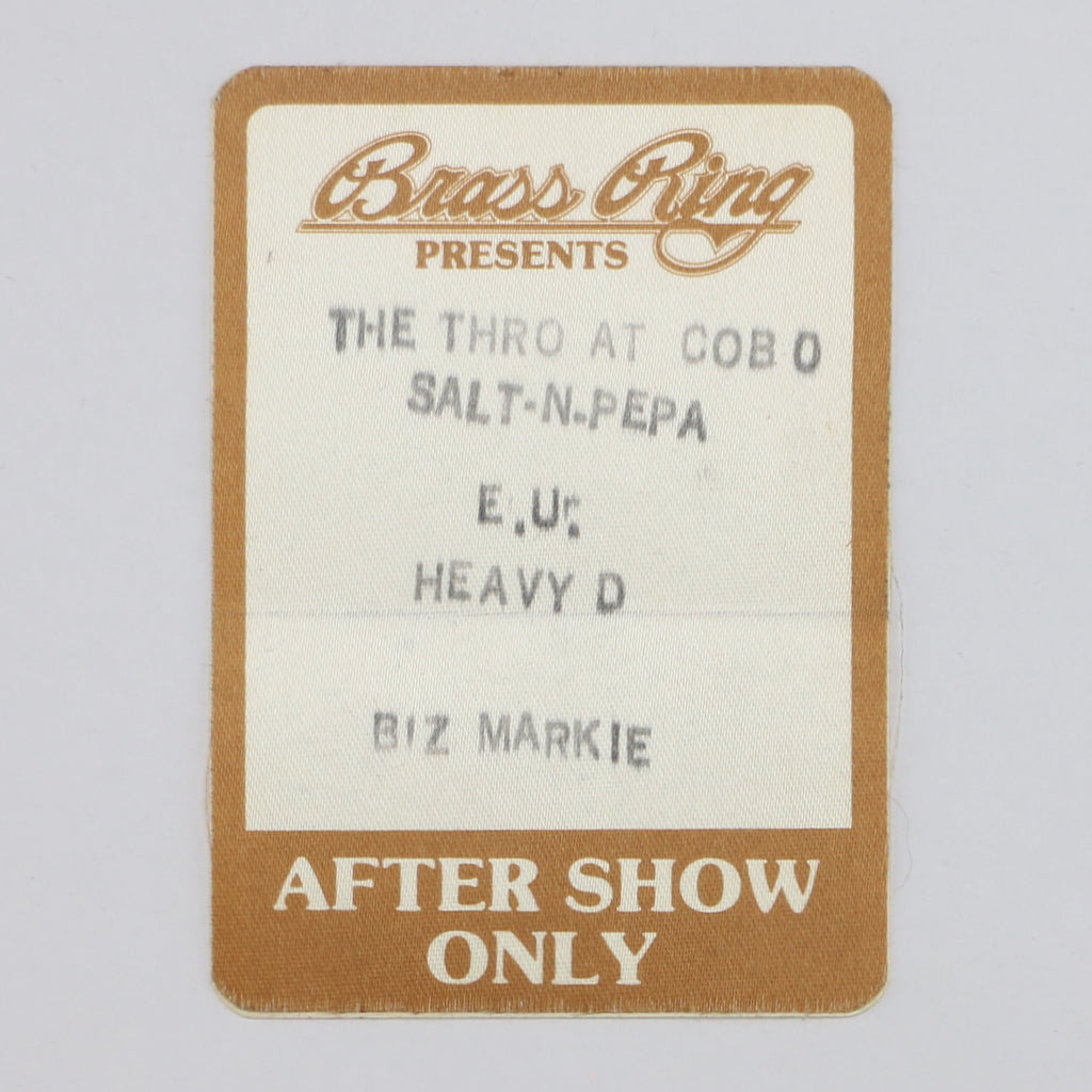1980s The Thro At Cabo Salt N Pepa Heavy D Biz Markie EU Tour Backstage Pass