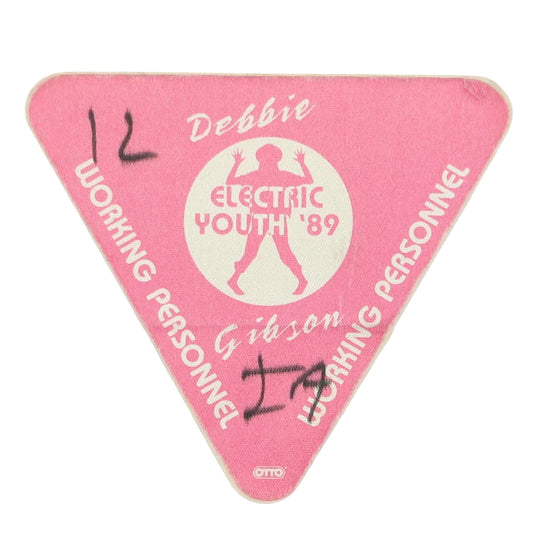 1989 Debbie Gibson Electric Youth Working Personnel Backstage Pass