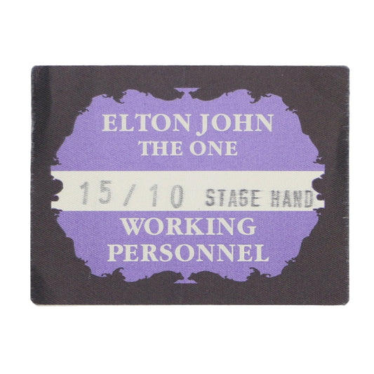 1992 Elton John The One Backstage Pass