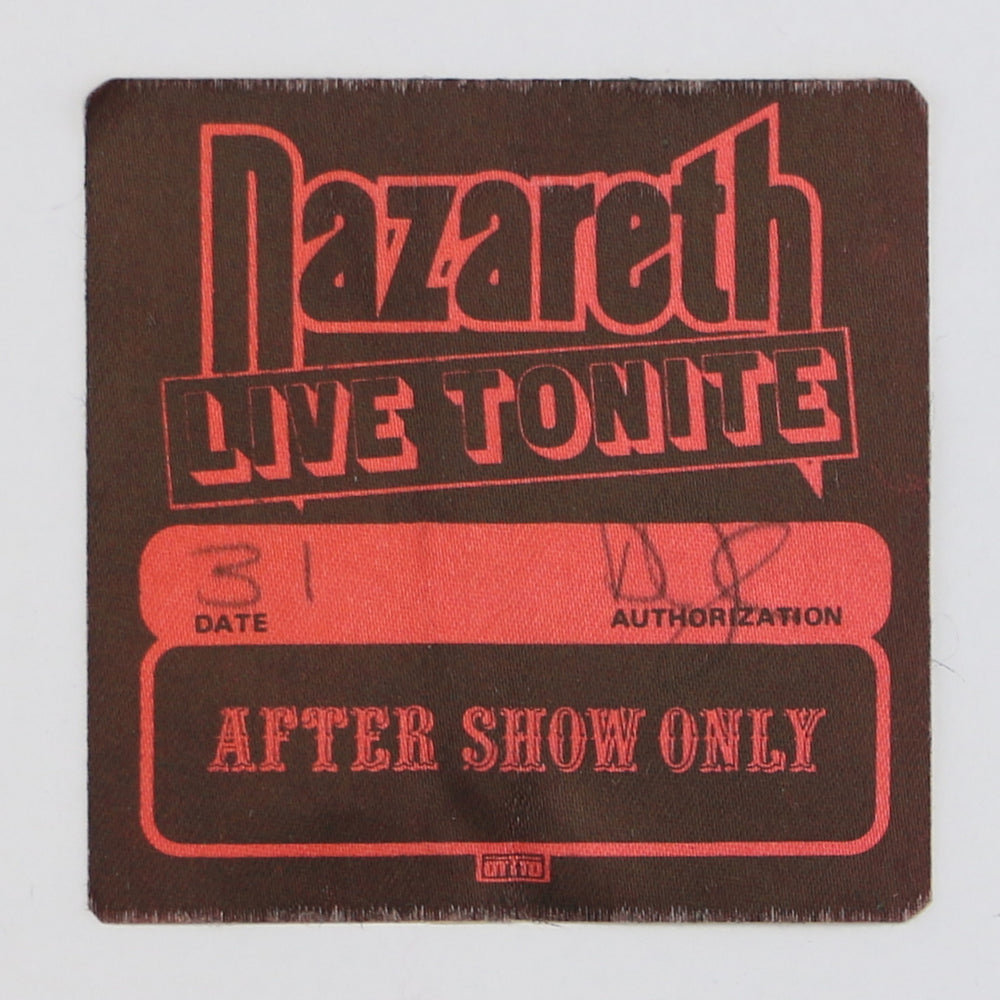 1979 Nazareth Live Tonite Backstage Pass