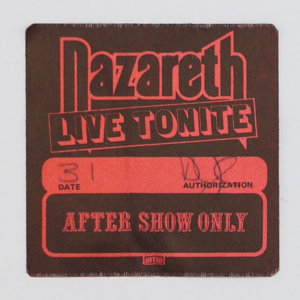 1979 Nazareth Live Tonite Backstage Pass