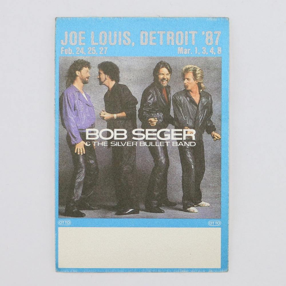 1987 Bob Seger And The Silver Bullet Band Backstage Pass