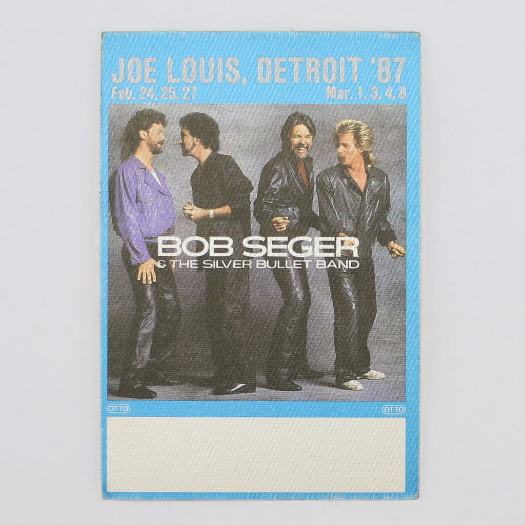 1987 Bob Seger And The Silver Bullet Band Backstage Pass