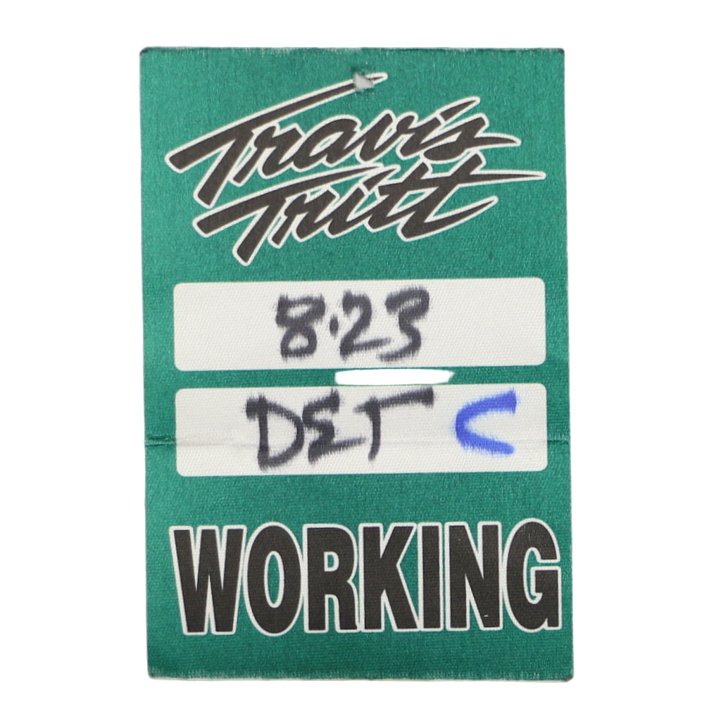 1990s Travis Tritt Detroit Working Backstage Pass