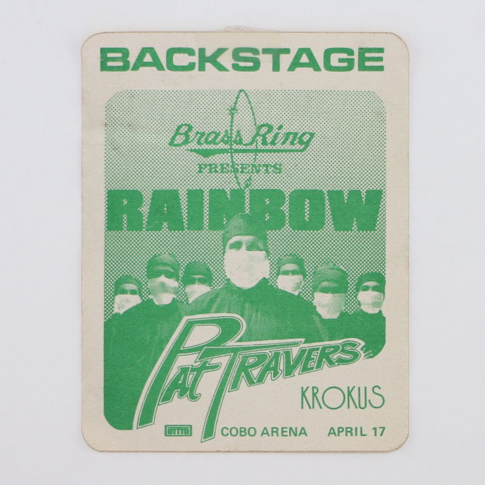 1981 Pat Travers Rainbow Krokus Backstage Pass