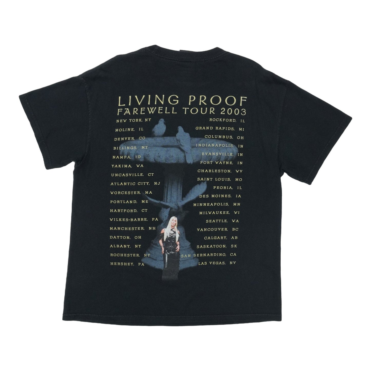 2003 Cher Living Proof Farewell Tour Shirt Back