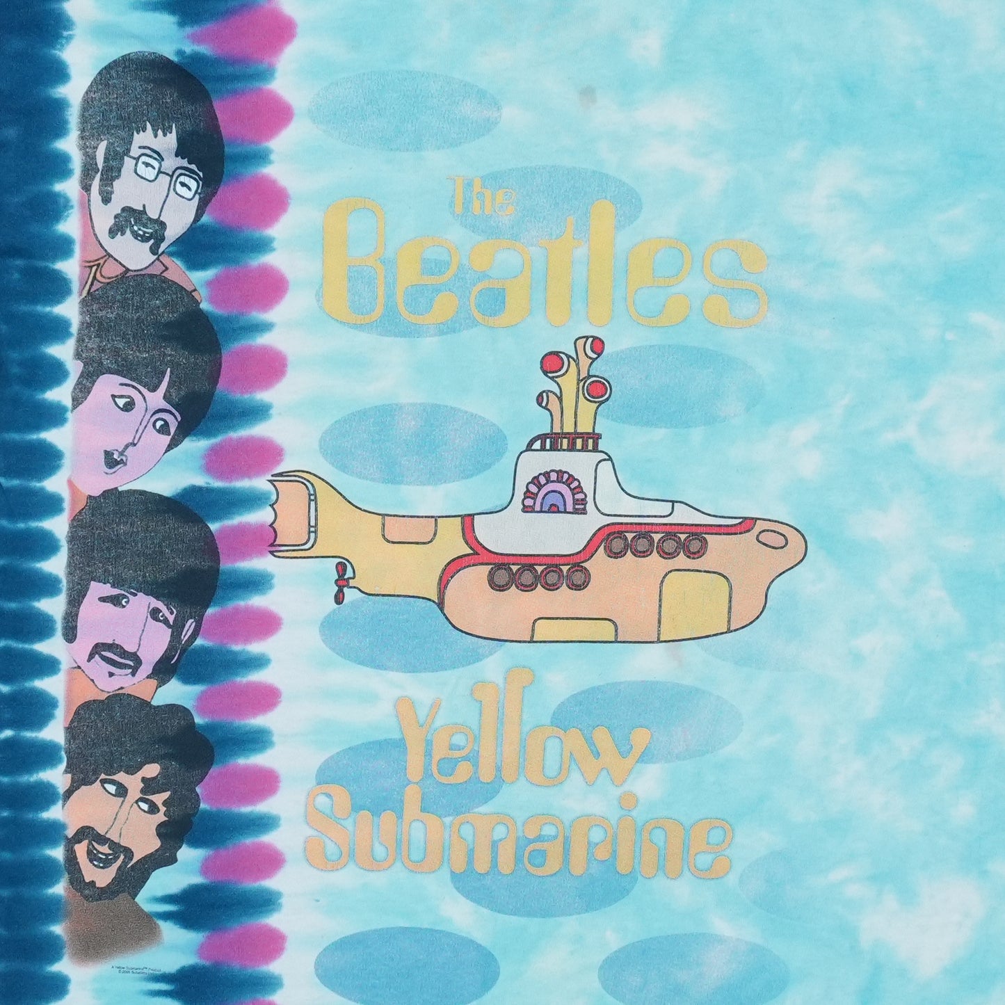 2005 The Beatles Yellow Submarine Tie Dye Shirt