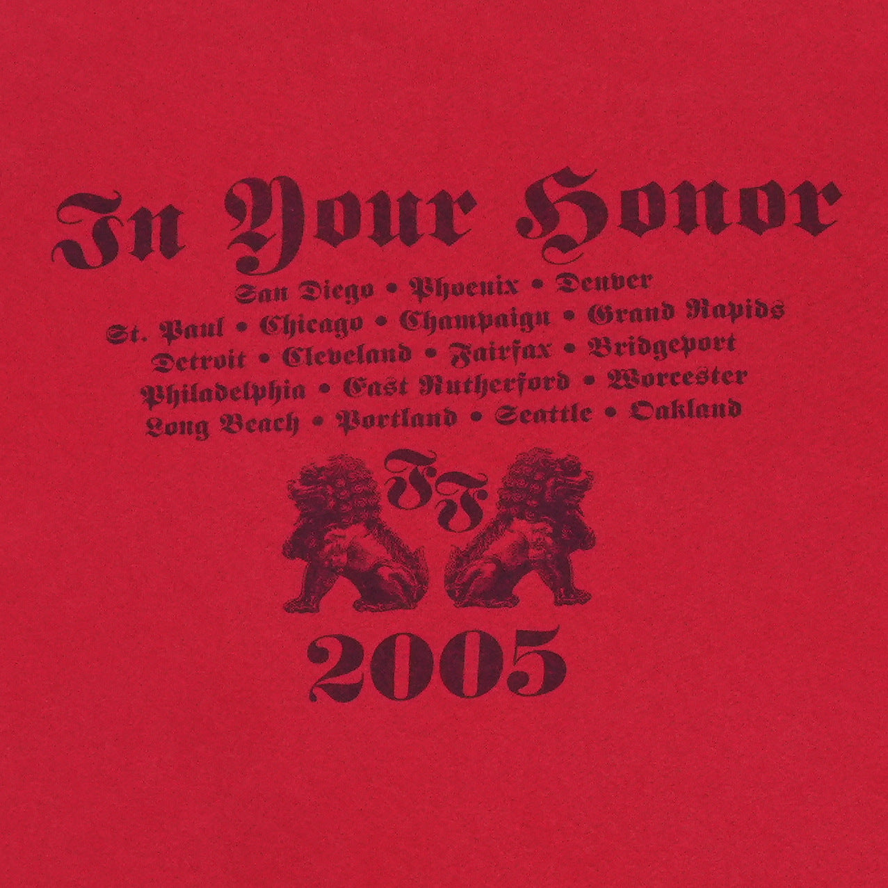 2005 Foo Fighters Tour Shirt