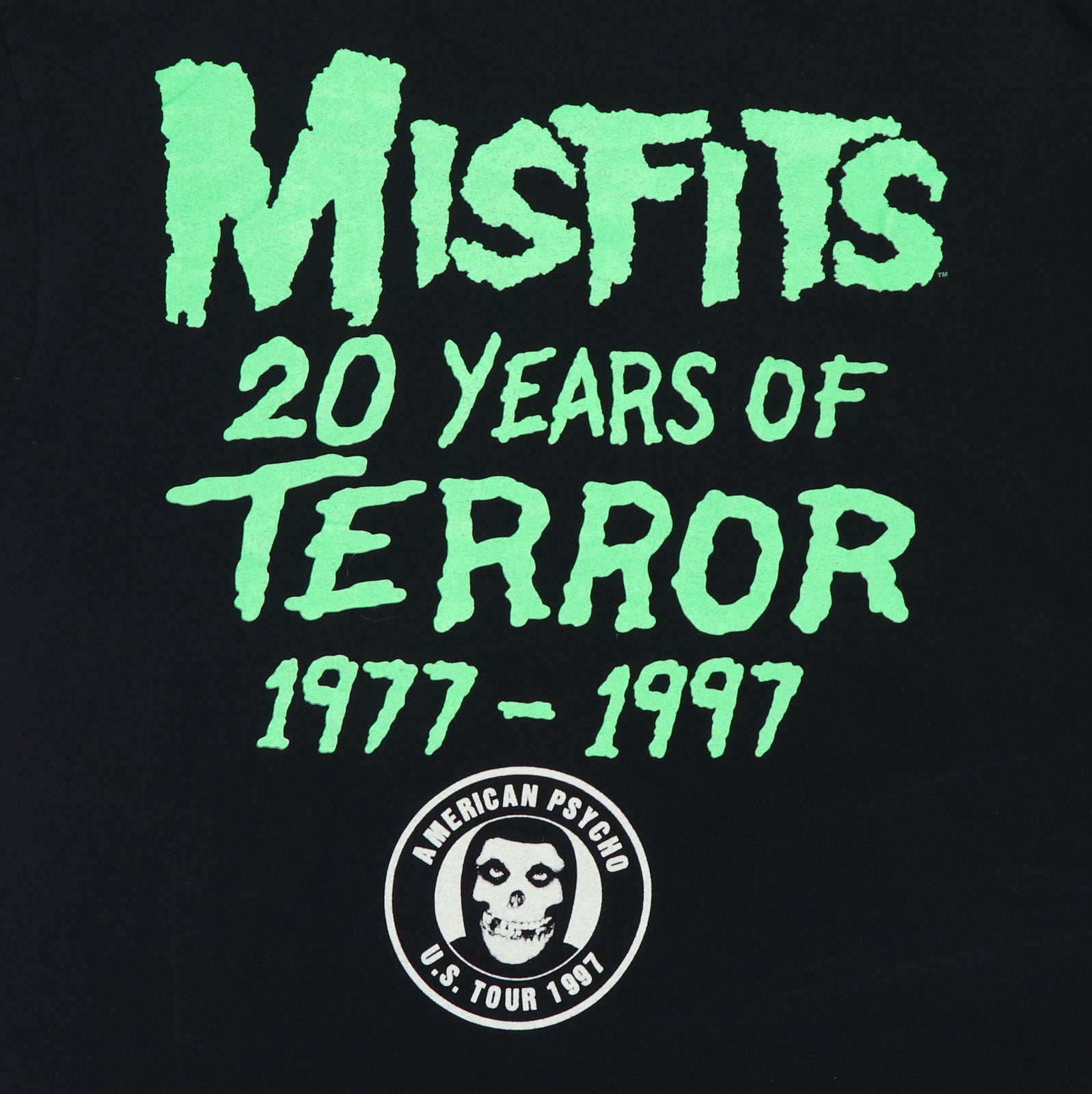 1997 Misfits 20 Years Of Terror Tour Shirt | Authentic Vintage Tee
