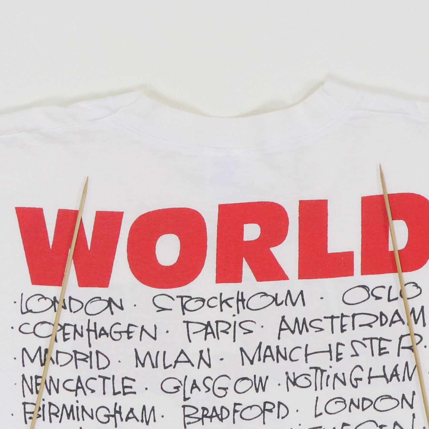 1992 Pearl Jam European Tour Shirt