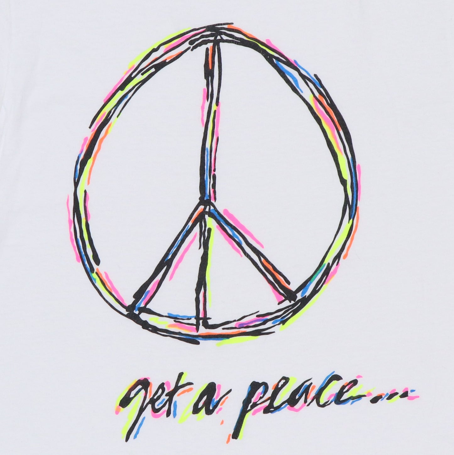 1990s Get A Peace Sign Shirt Detail
