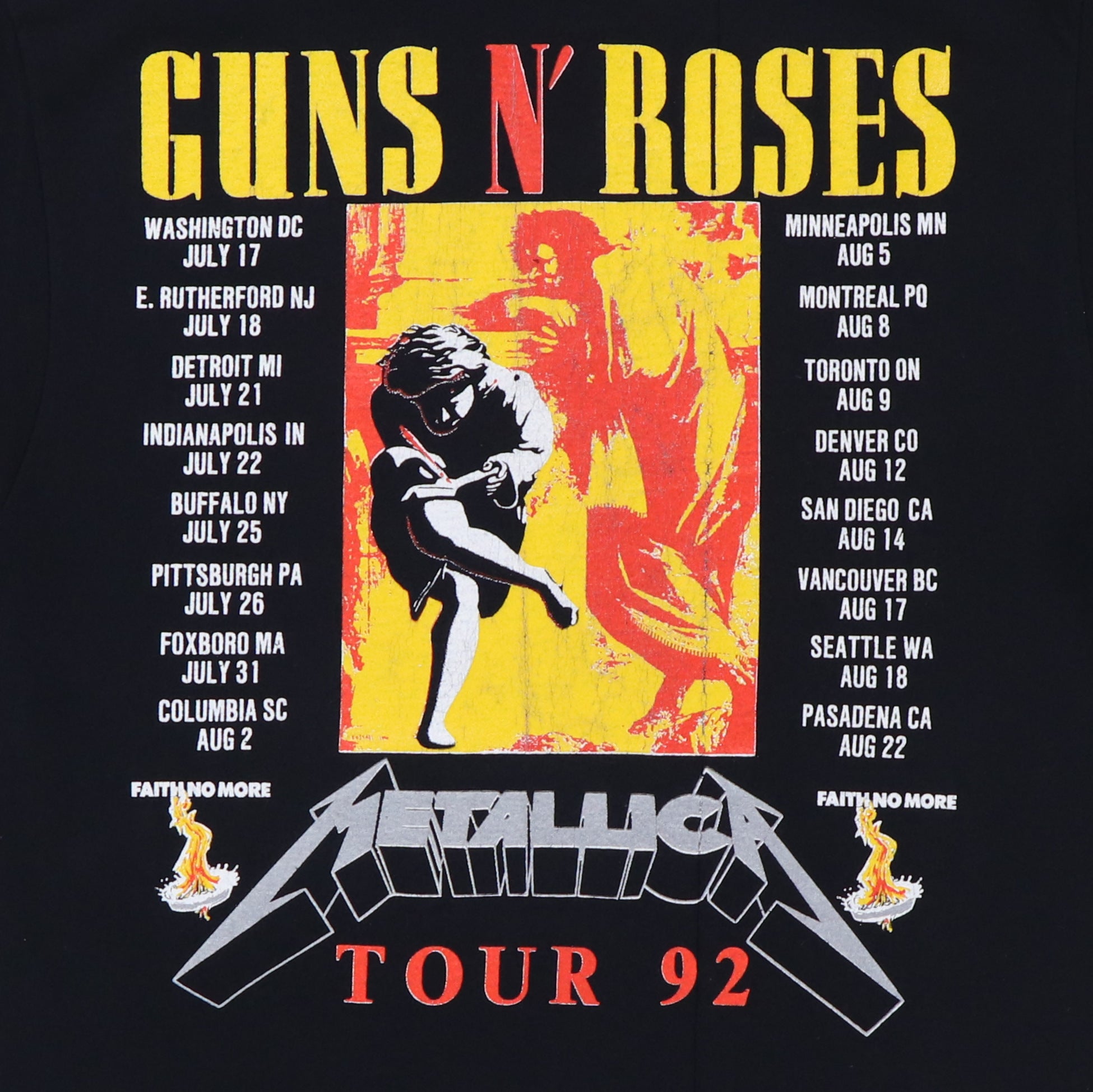 1992 Metallica Guns N Roses Shirt | Authentic Vintage Tee – WyCo