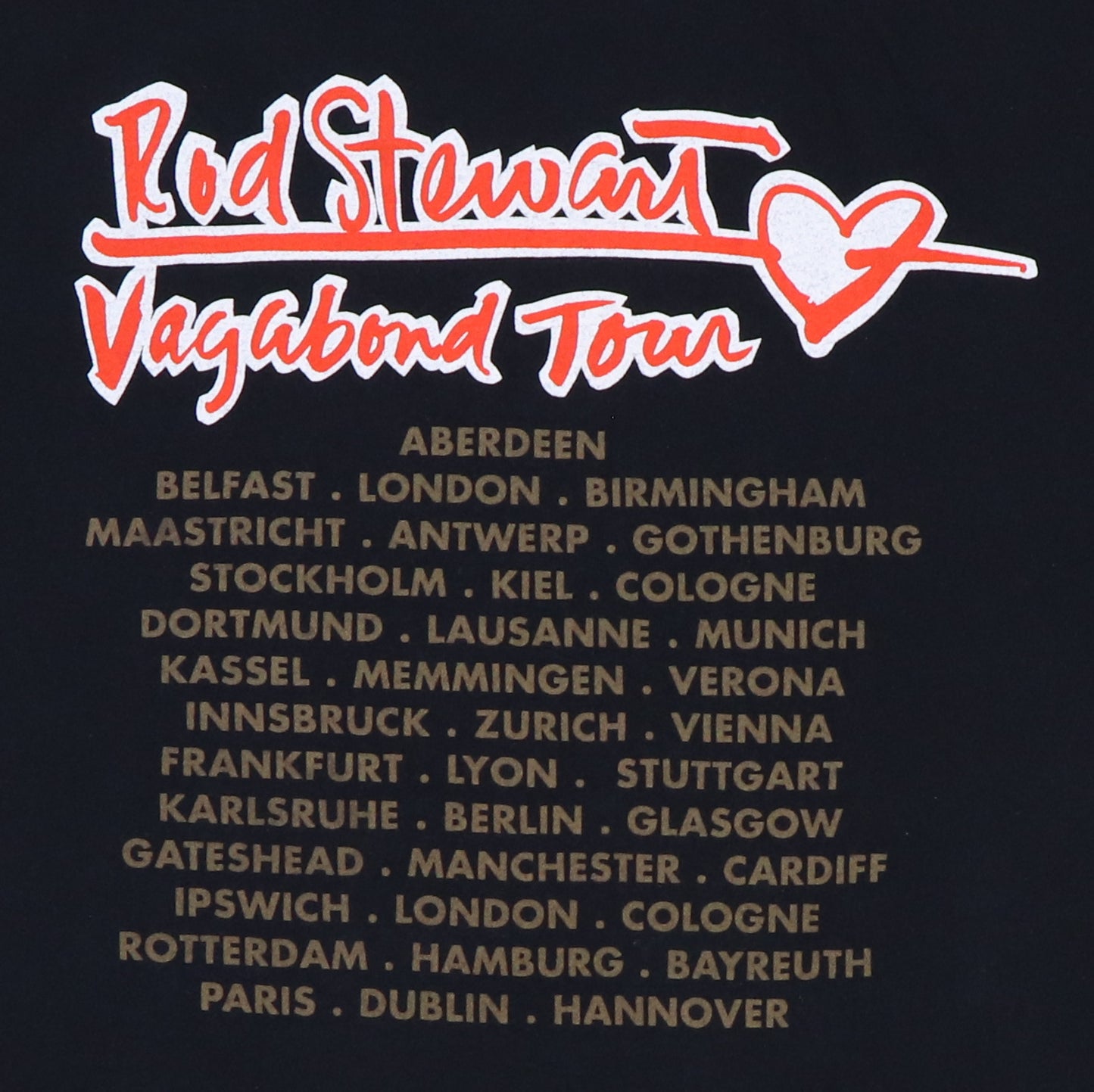 1991 Rod Stewart Vagabond Tour Shirt