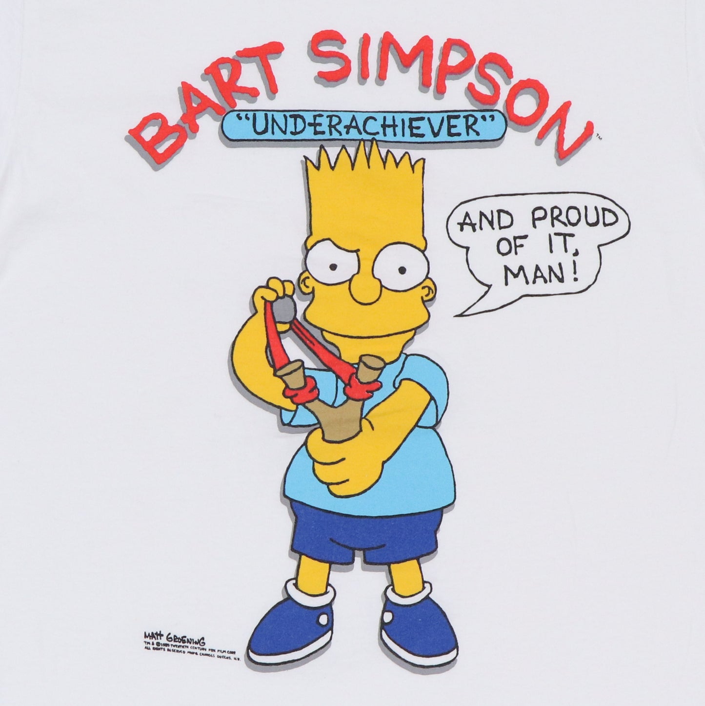 1989 The Simpsons Bart Underachiever Shirt