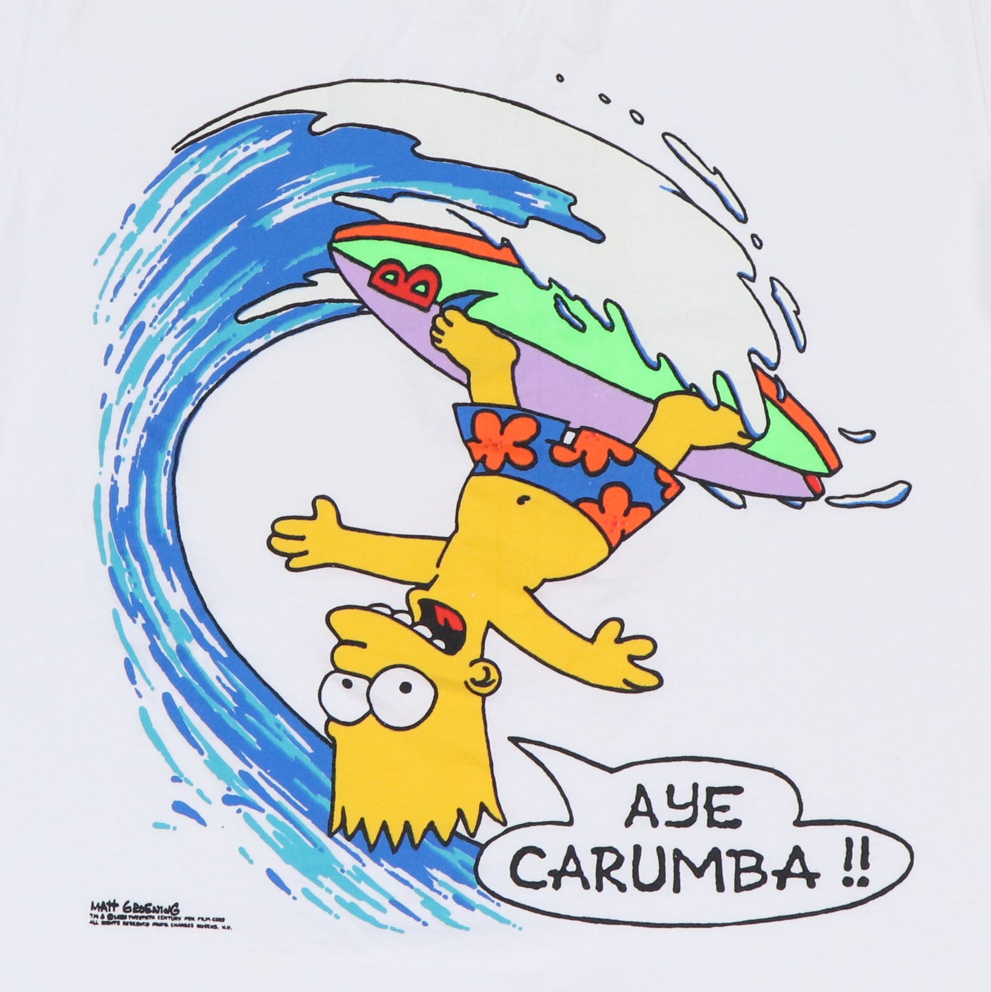 1989 The Simpsons Bart Aye Carumba Shirt