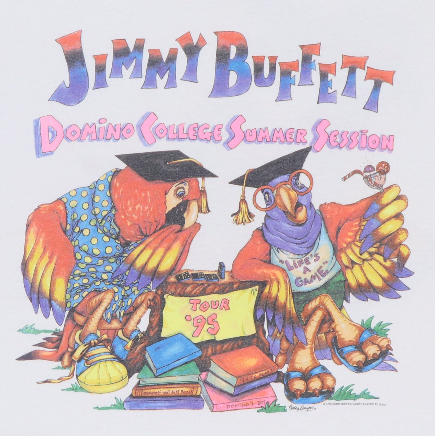 1995 Jimmy Buffett Domino College Summer Session Shirt