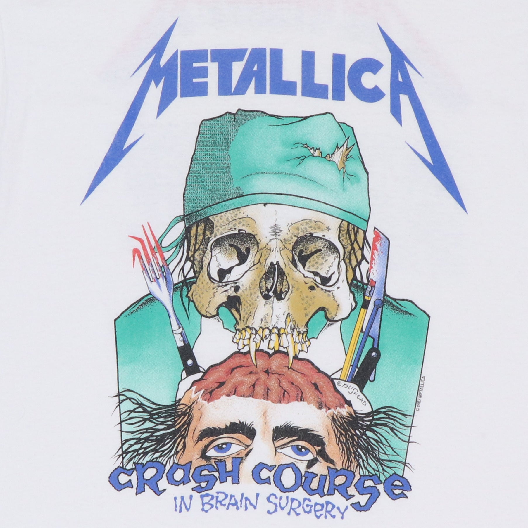 Original vintage 1987 Metallica Crash Course In Brain Original vintage 1987 Metallica Crash Course In Brain