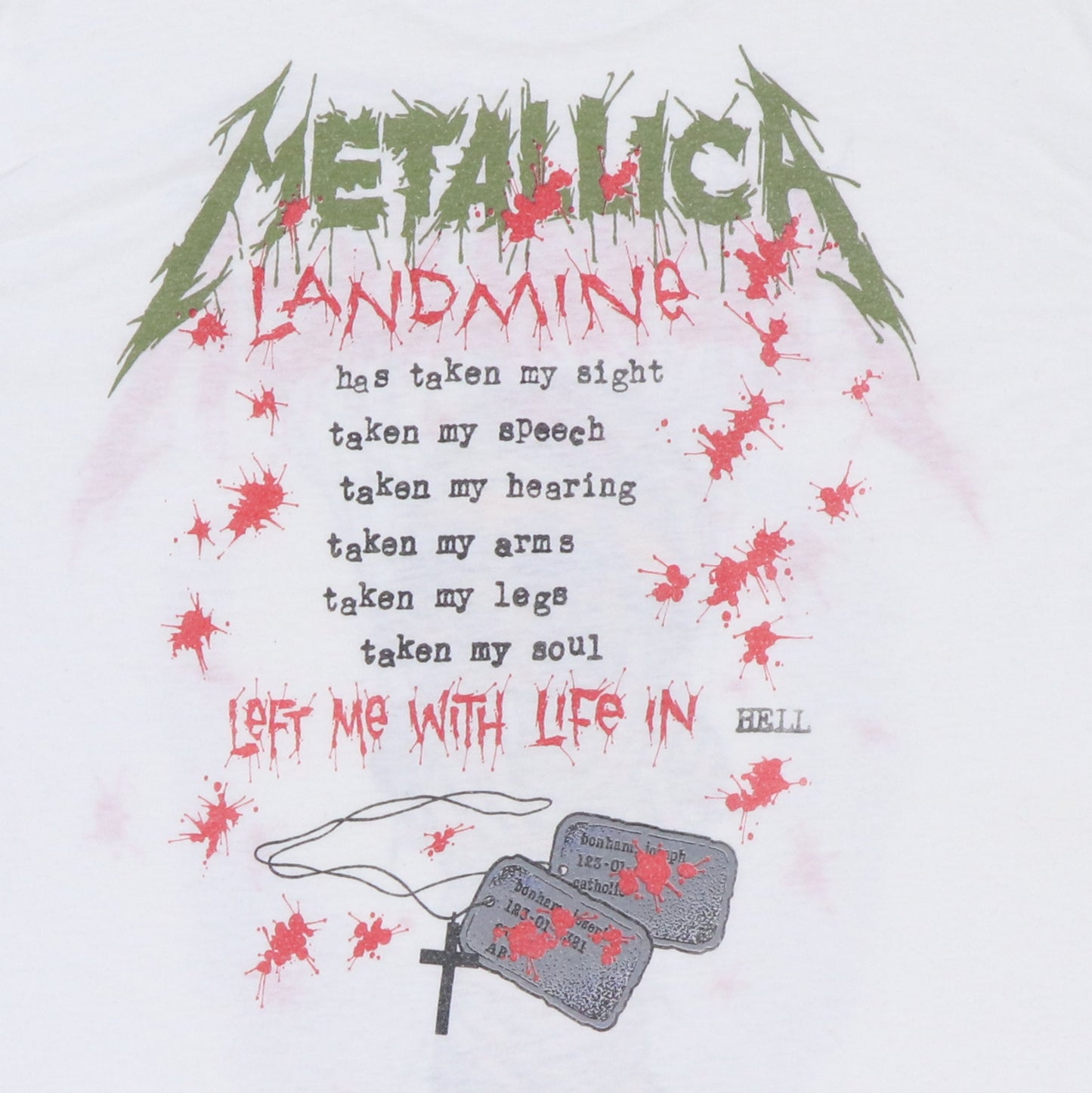 1989 Metallica One Pushead Shirt