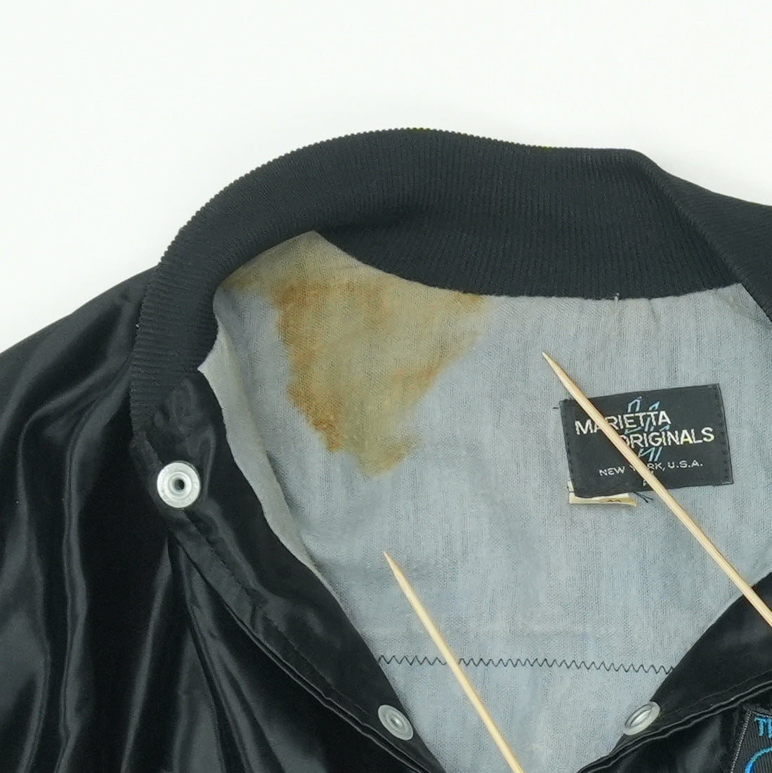 1980s The Doors Satin Jacket Detail