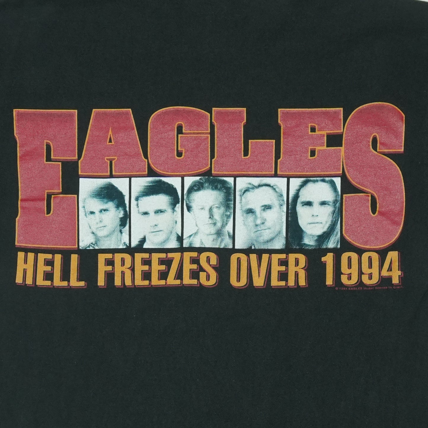 1994 Eagles Hell Freezes Over Tour Shirt Detail