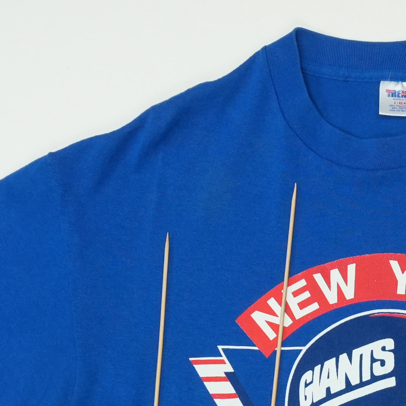 1980s New York Giants Shirt Detail