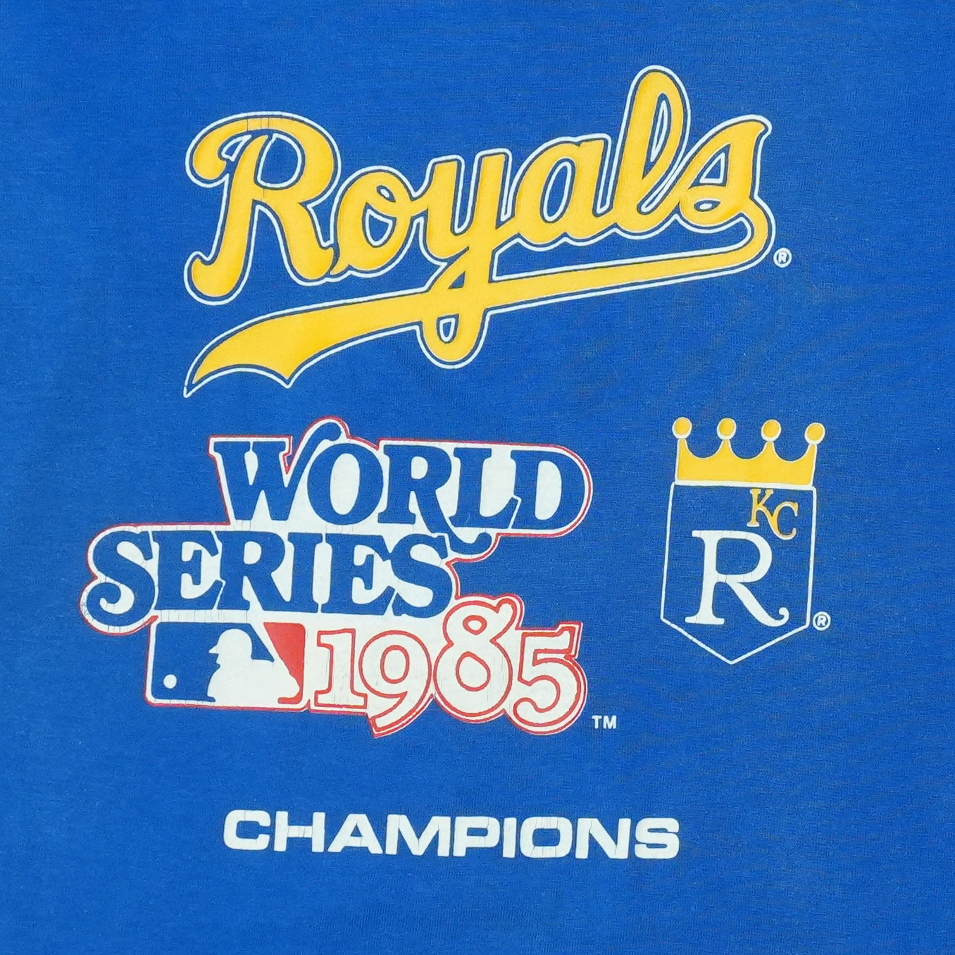 1985 Kansas City Royals World Series Champs Jersey Shirt Detail