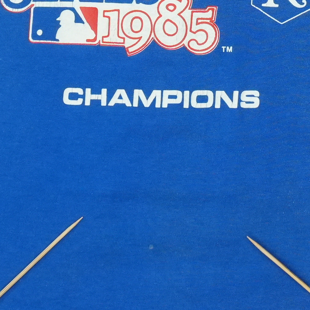 1985 Kansas City Royals World Series Champs Jersey Shirt Detail