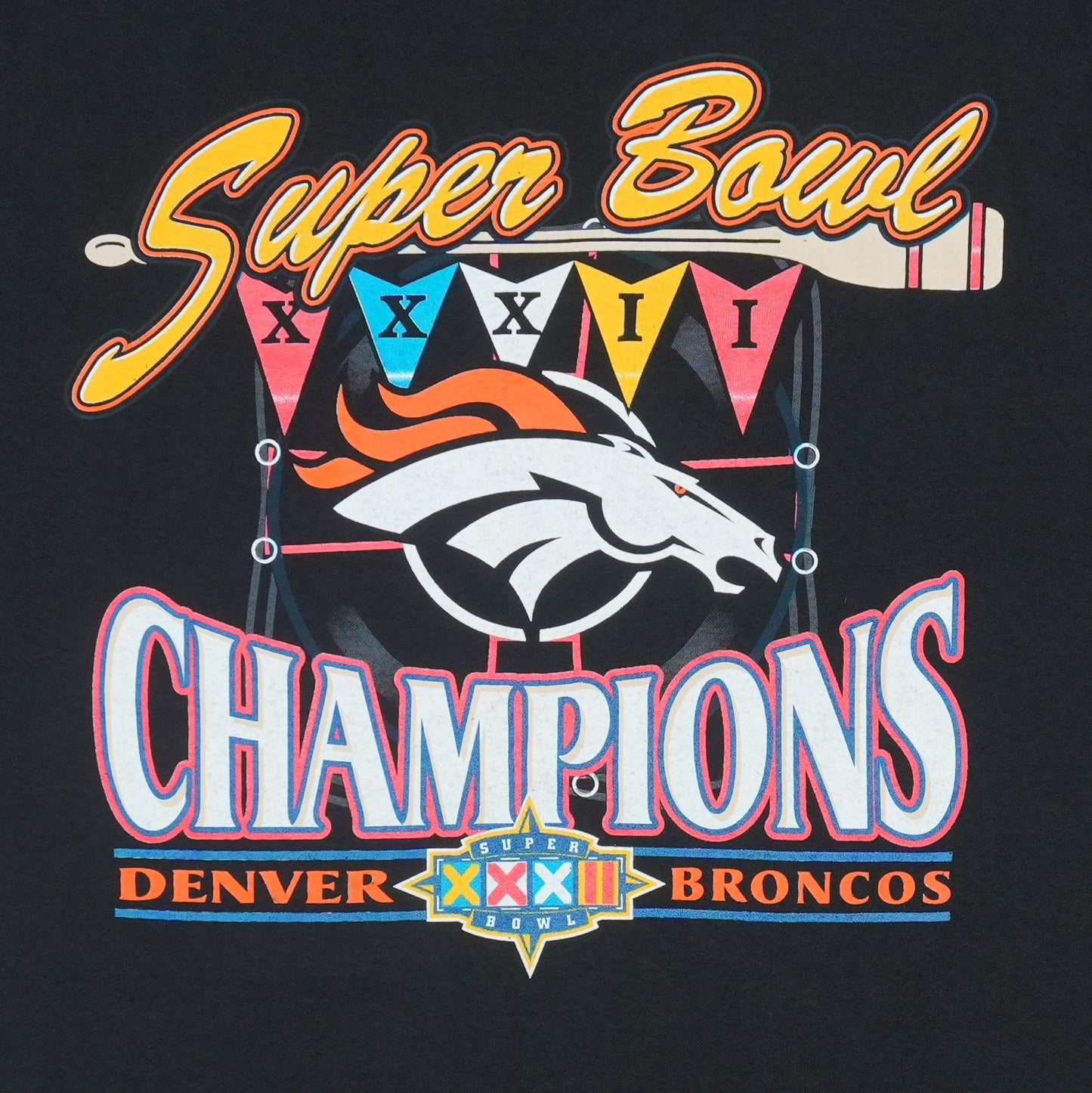 1998 Denver Broncos Super Bowl Champions Shirt Detail