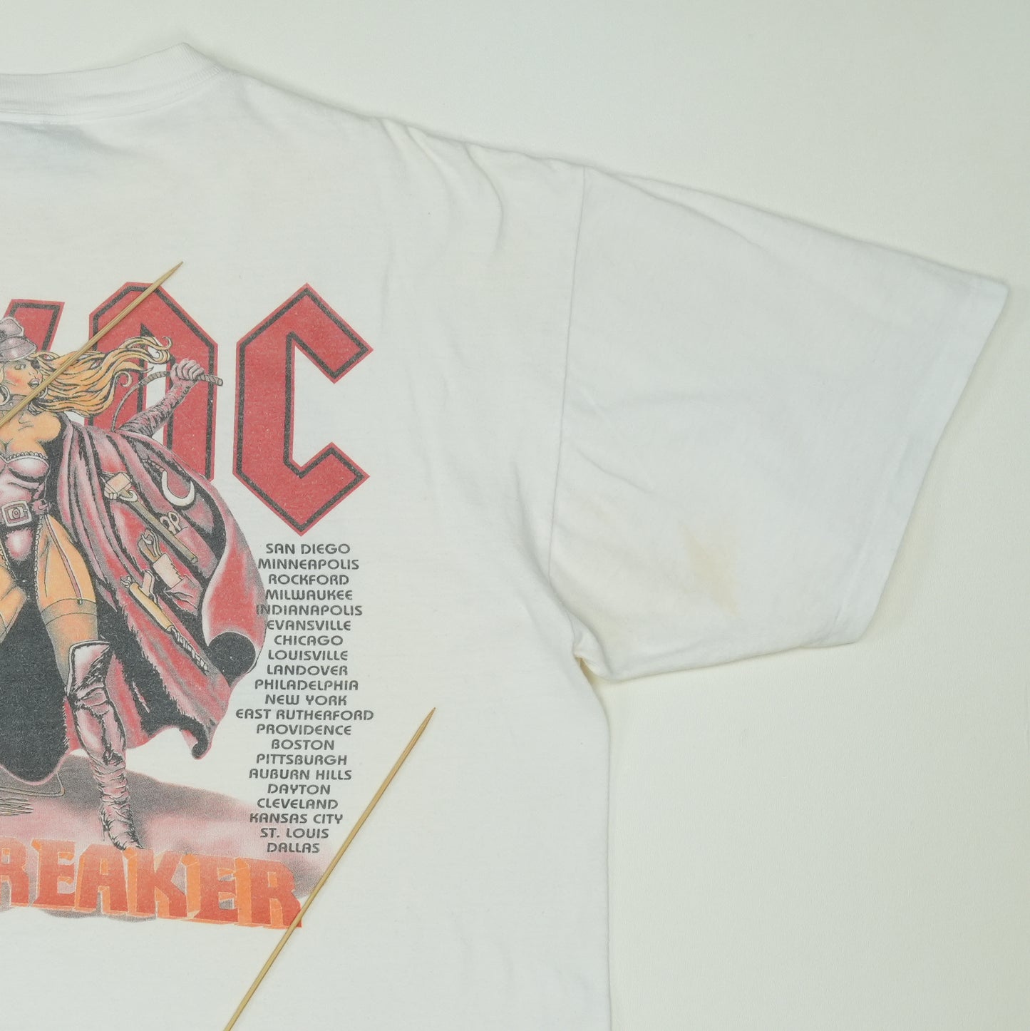 1996 ACDC Ballbreaker Tour Shirt Detail