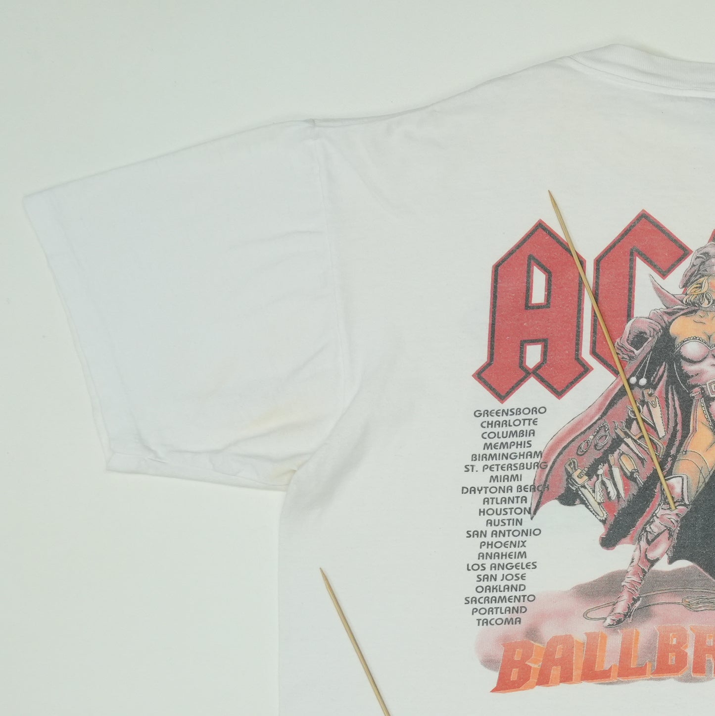 1996 ACDC Ballbreaker Tour Shirt Detail