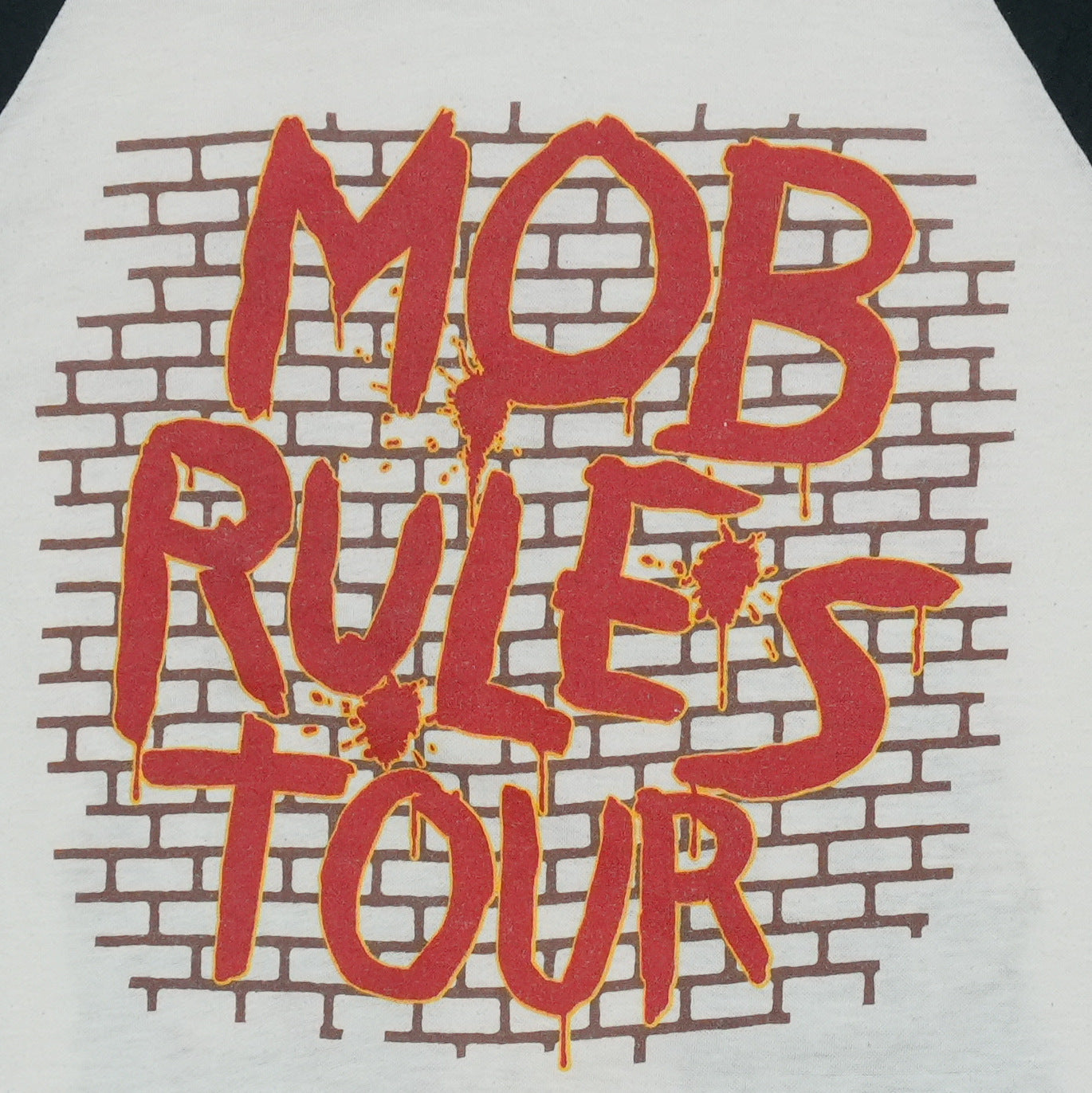1981 Black Sabbath Mob Rules Tour Jersey Shirt Detail