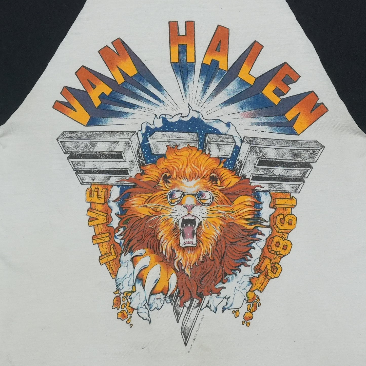 1982 Van Halen Tour Jersey Shirt Detail
