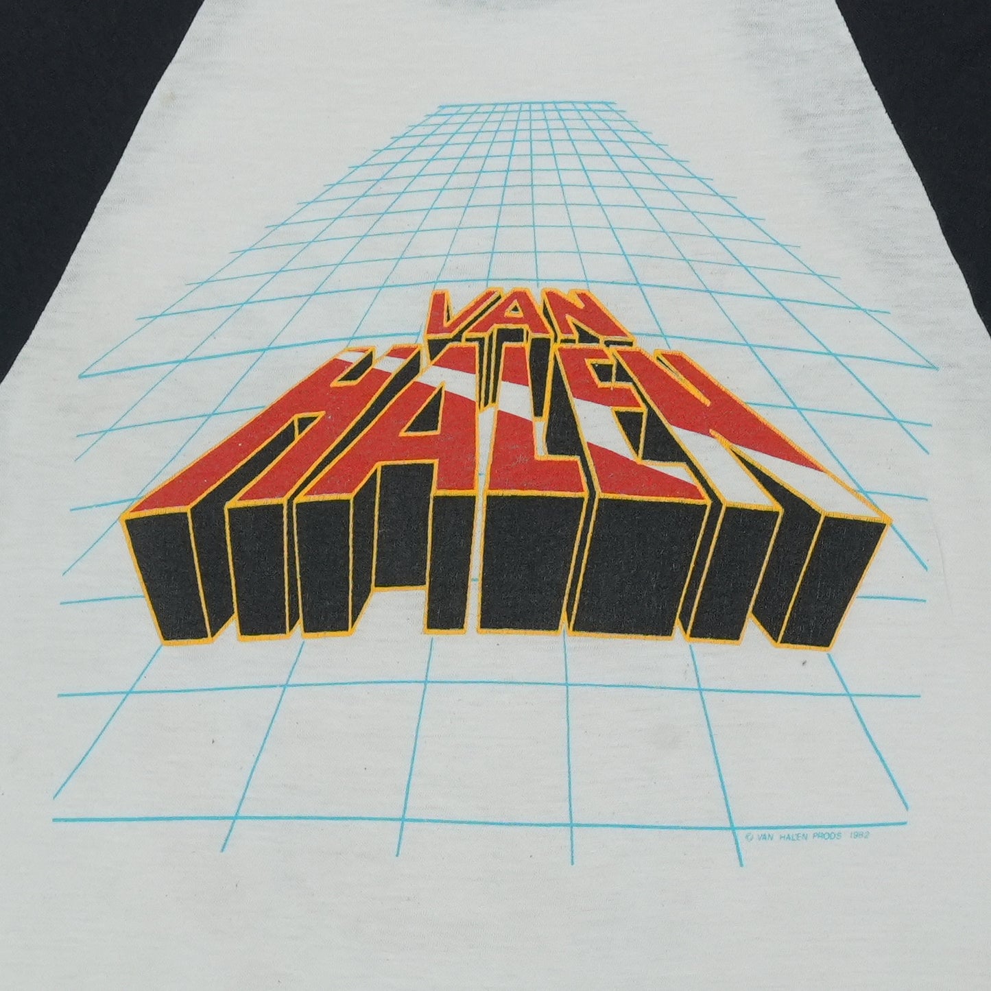 1982 Van Halen Tour Jersey Shirt Detail