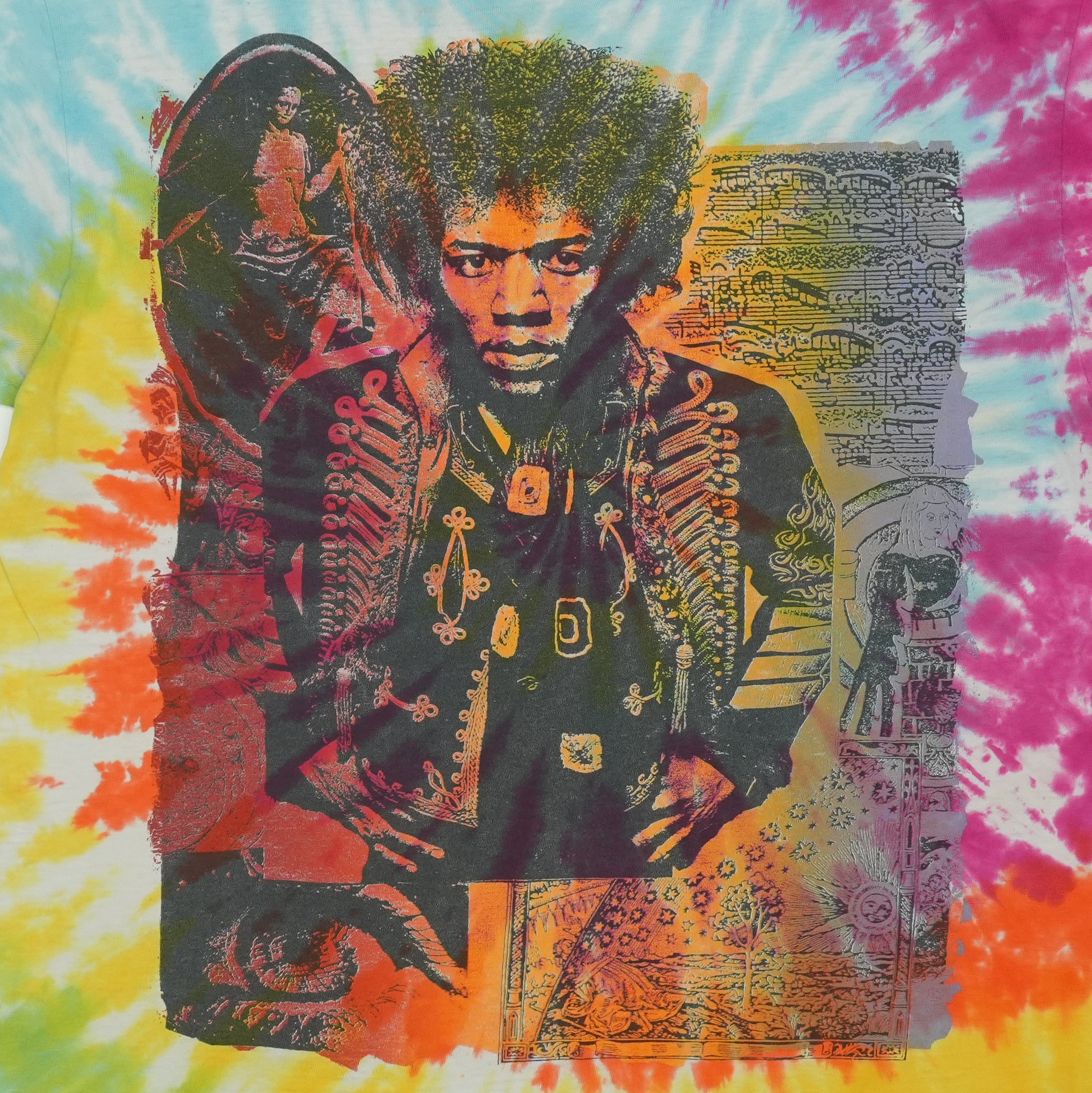 1980s Jimi Hendrix Tie Dye Shirt | Authentic Vintage Tee – WyCo