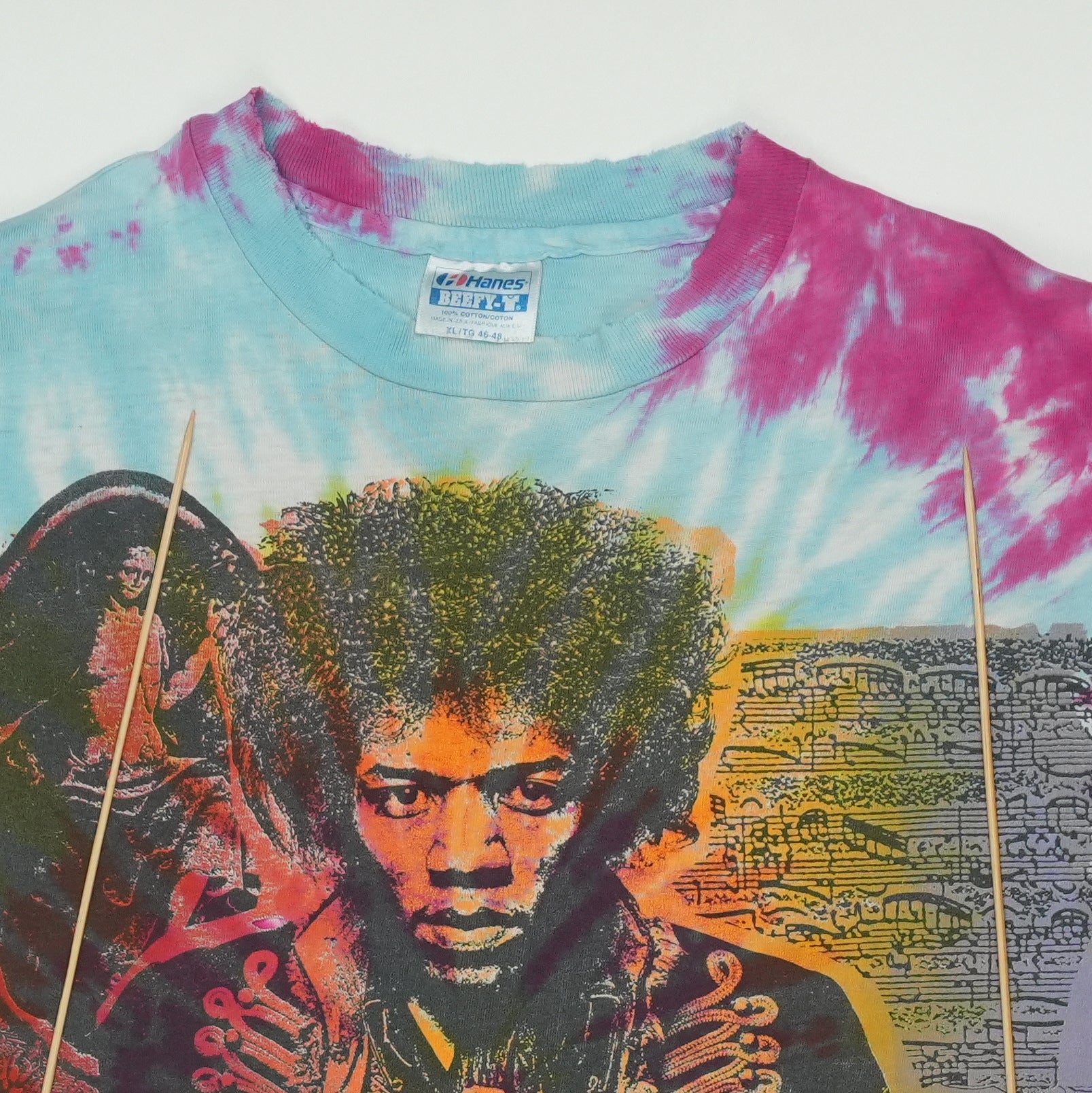 1980s Jimi Hendrix Tie Dye Shirt | Authentic Vintage Tee – WyCo