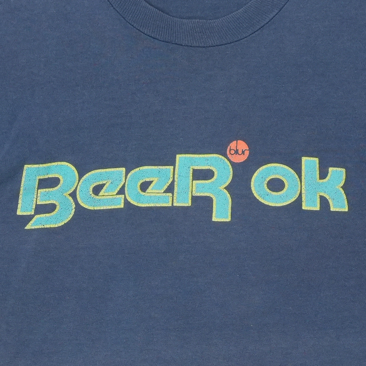1990s Blur Beer Ok Shirt Detail