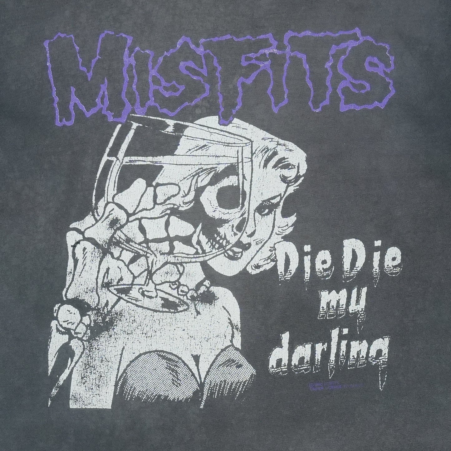 1990s Misfits Die Die My Darling Shirt Detail